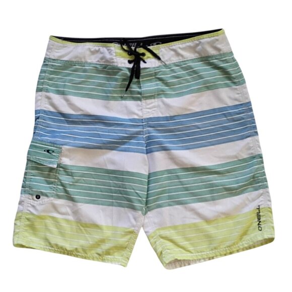 O'Neill Men's 34 Board Shorts Swim Trunks Surf Beach Cargo Pocket Drawstring - Picture 10 of 12